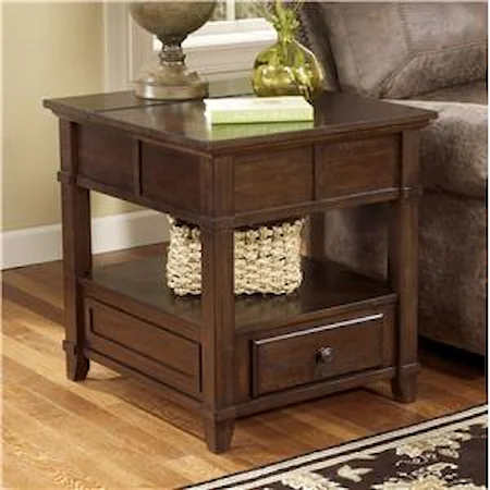 End Table with Hidden Storage & Electrical Outlet